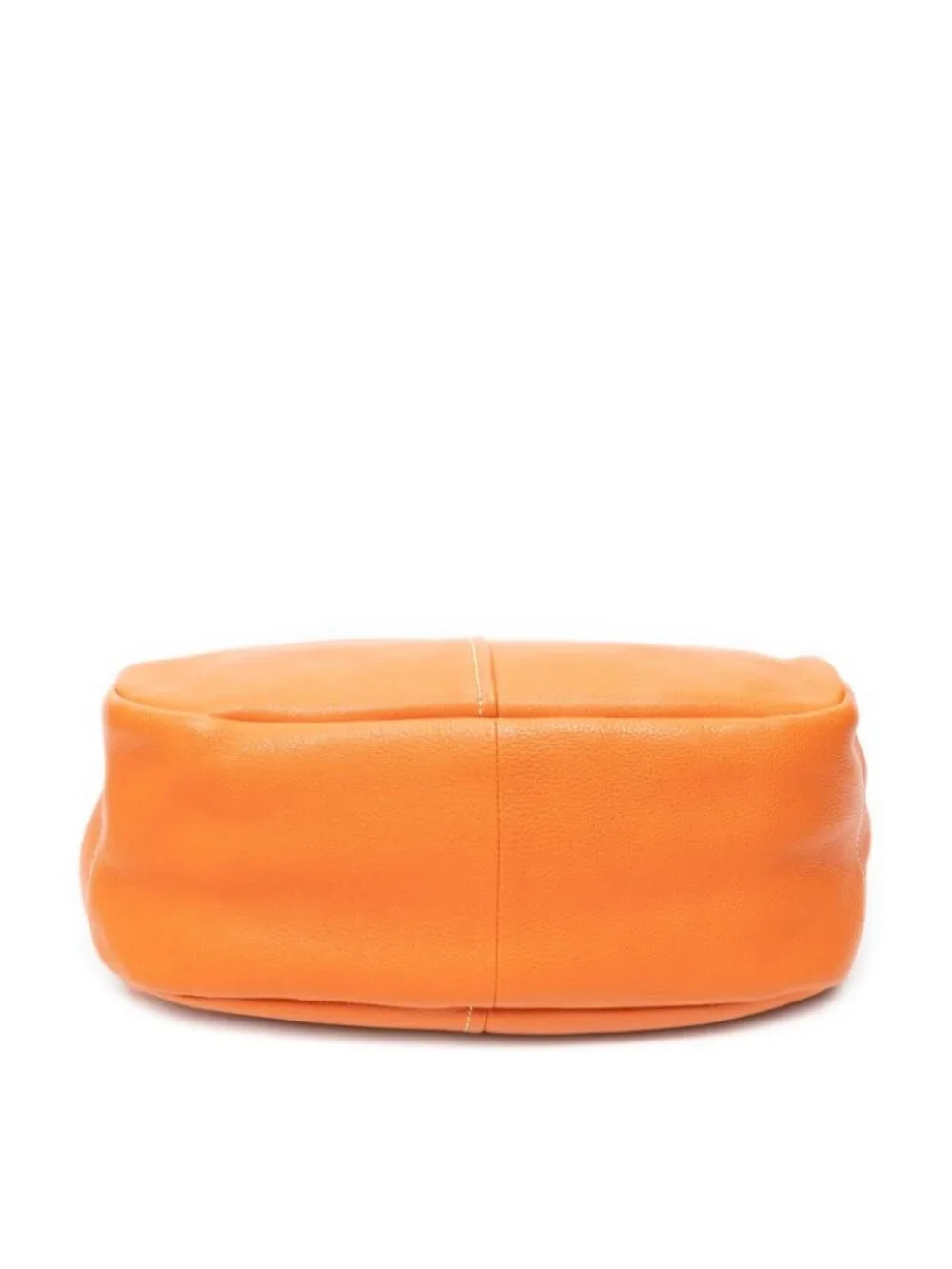 Prada Zip Hobo Orange Calfskin Leather